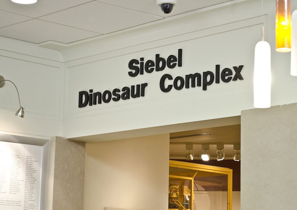 Entrance to the Siebel Dinosaur Complex at the Museum of the Rockies in Bozeman